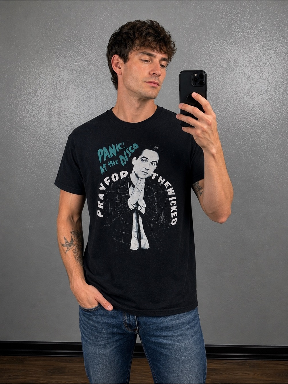 Panic! At The Disco Pray For The Wicked Tour Graphic Band Tee Small Tultex
